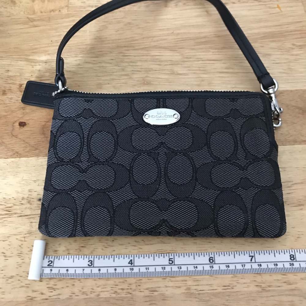 Coach fabric wristlet